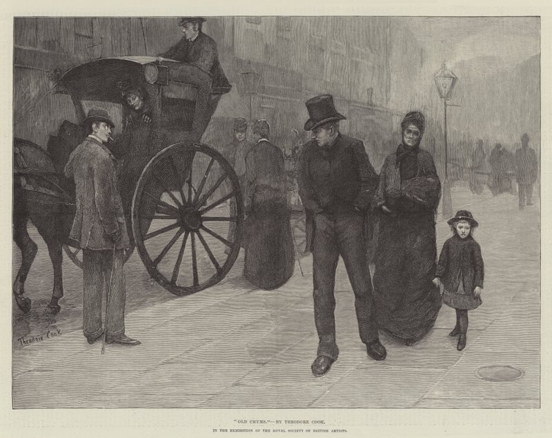 Old Chums, i utstillingen til Royal Society of British Artists av Theodore Flavel Cook