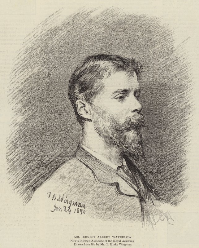 Mr Ernest Albert Waterlow (gravering) av Theodore Blake (after) Wirgman