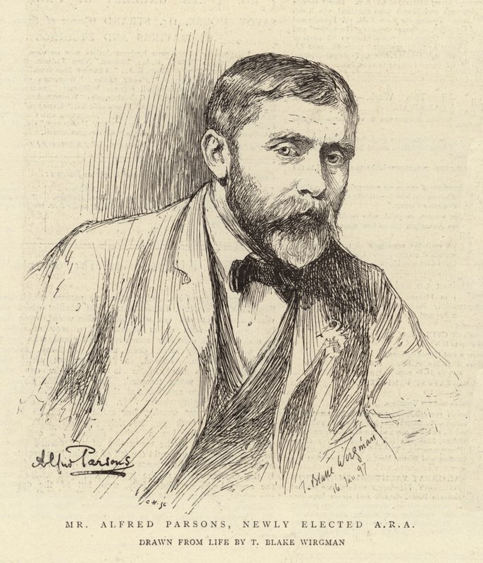 Alfred Parsons, nyvalgt ARA av Theodore Blake Wirgman