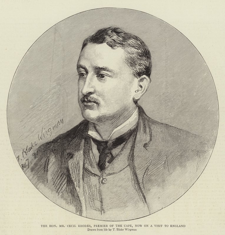 Den ærede herr Cecil Rhodes, Premier på Kapp, er nå på besøk i England av Theodore Blake Wirgman