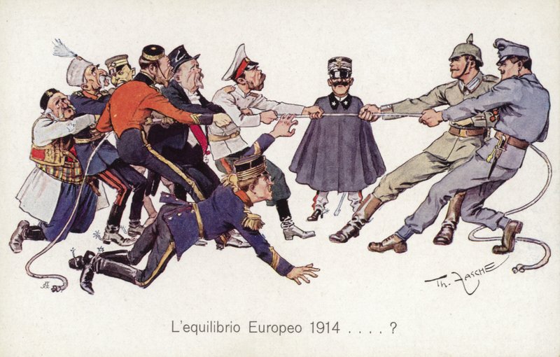 WW1-allierte i dragkamp med sentralmakter av Theodore Zasche