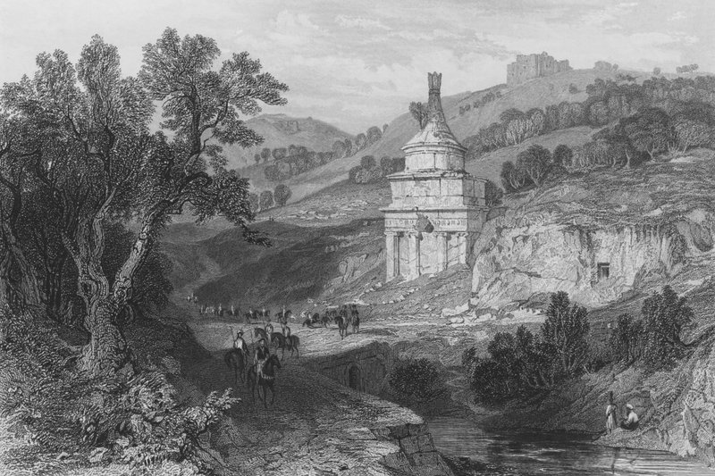 Absaloms grav, nær Jerusalem av Thomas Allom