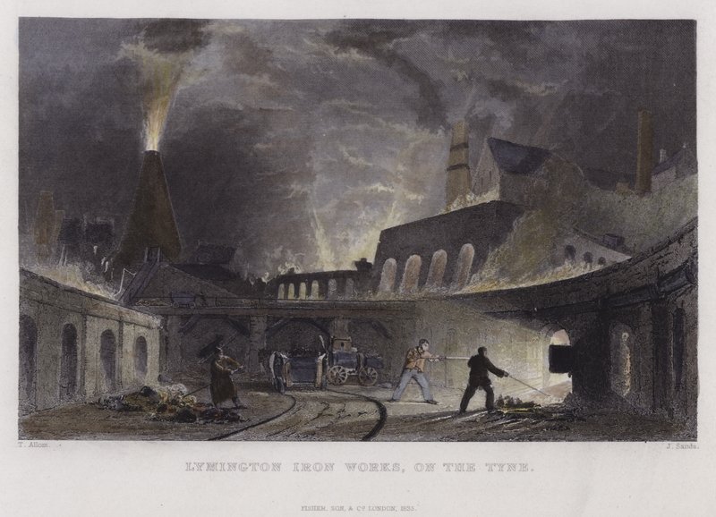 Lymington Iron Works, på Tyne av Thomas Allom