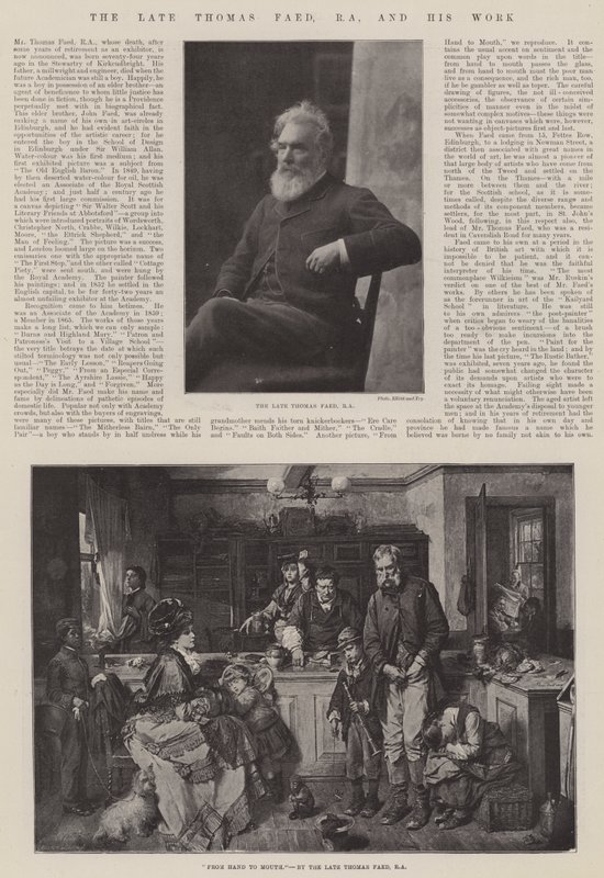 Avdøde Thomas Faed, RA, og hans arbeid av Thomas Faed