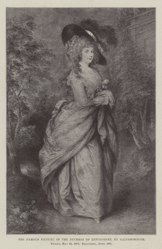 Det berømte bildet av hertuginnen av Devonshire av Thomas Gainsborough