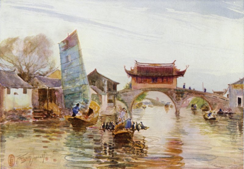 Ved Wong-Dong, skarvfiske av Thomas Hodgson Liddell