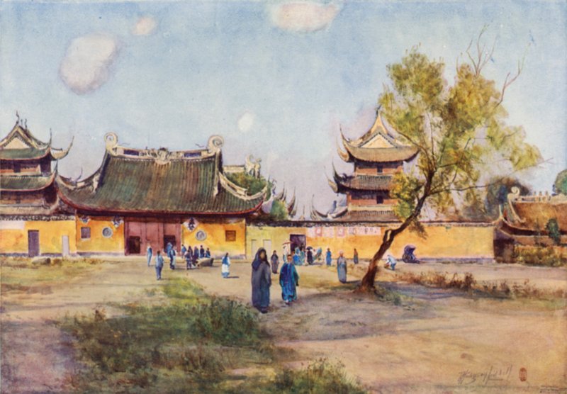 Loongwha-templer, nær Shanghai av Thomas Hodgson Liddell
