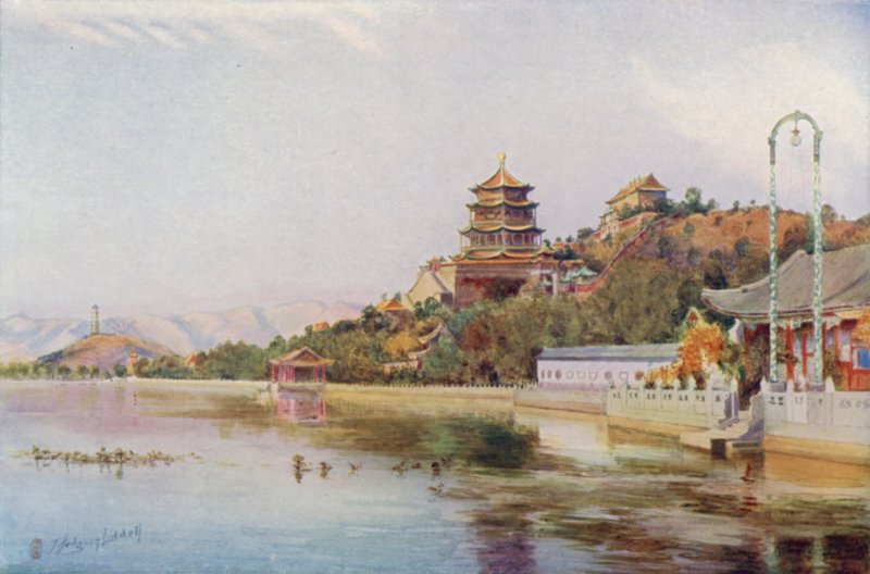 Peking, paviljongen til den avdøde keiserinne, sommerpalasset av Thomas Hodgson Liddell