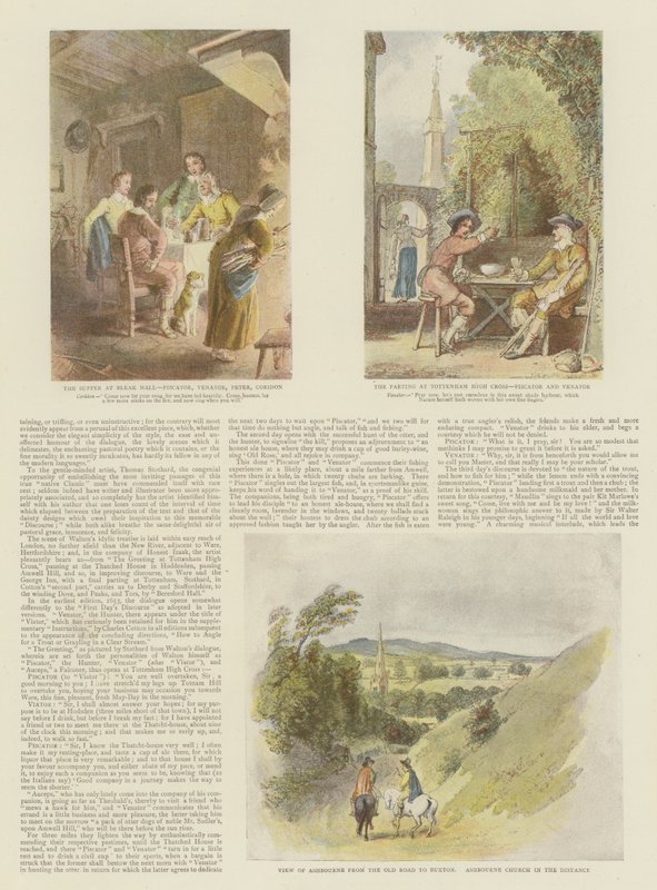 The Complete Angler, av Izaak Walton og Charles Cotton (chromolitho) av Thomas Stothard