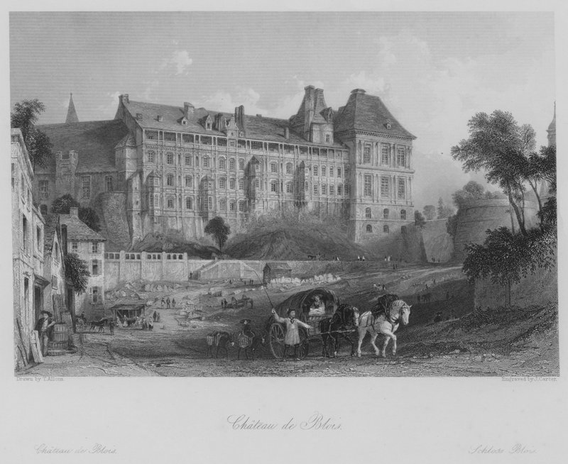 Chateau de Blois (gravering) av Thomas (after) Allom