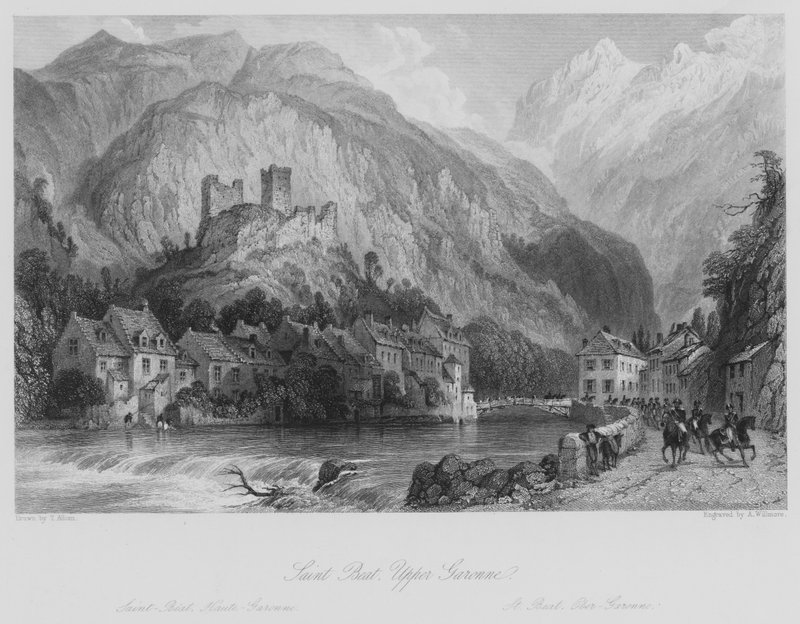 Saint Beat, Upper Garonne (gravering) av Thomas (after) Allom