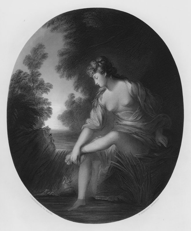 Musidora, fra bildet i Vernon Gallery (gravering) av Thomas (after) Gainsborough