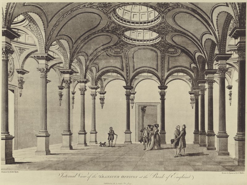 Sir Robert Taylors overføringskontor, Bank of England av Thomas (after) Malton