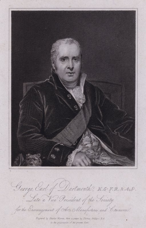 George Legge, 3. jarl av Dartmouth, britisk politiker og MP (gravering) av Thomas (after) Phillips