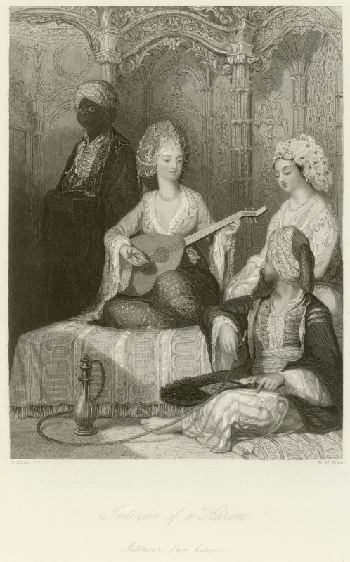 Interiøret i et harem av Thomas Allom