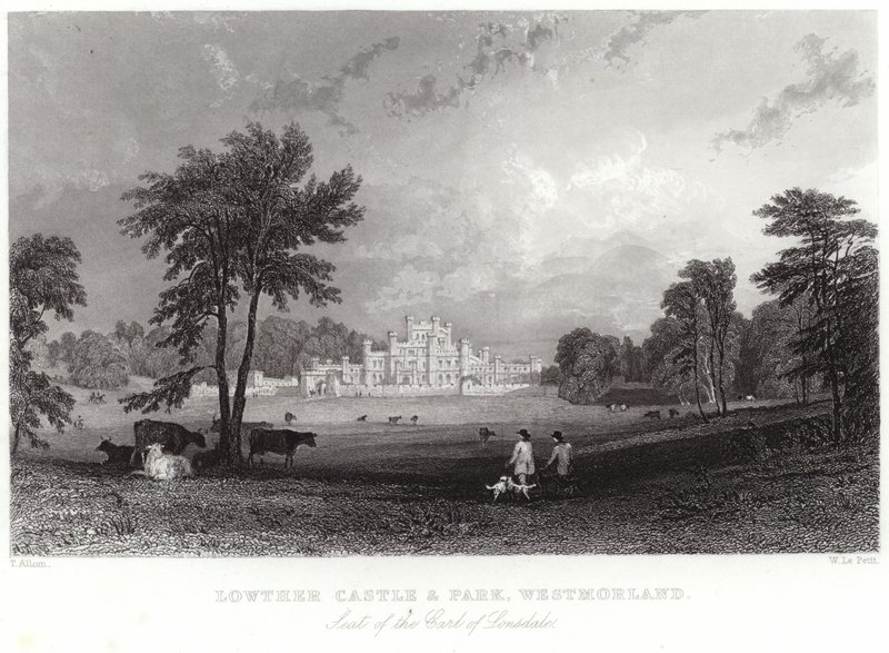 Lowther Castle and Park i Westmorland av Thomas Allom