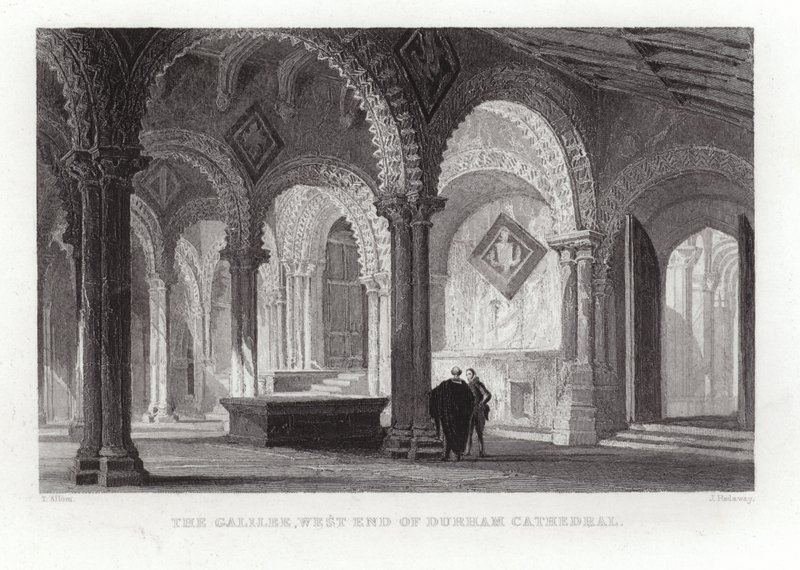 Galilea i vestenden av Durham Cathedral av Thomas Allom
