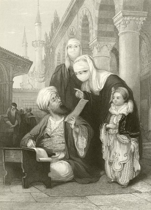 Den tyrkiske brevskriveren av Thomas Allom