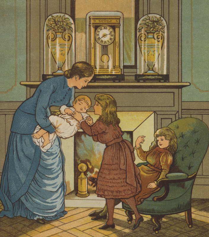 Rouen: "god natt" (farge litho) av Thomas Crane