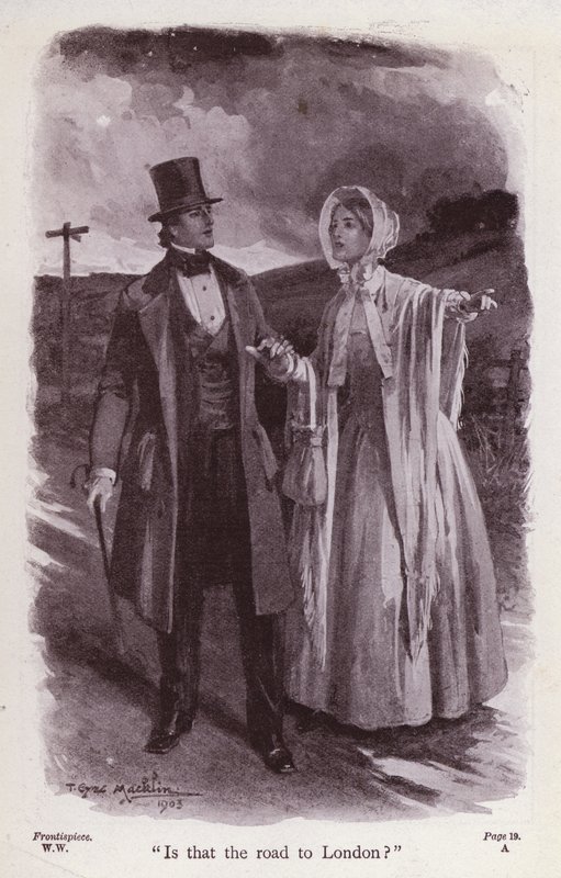 Illustrasjon for The Woman In White av Wilkie Collins (litho) av Thomas Eyre Macklin