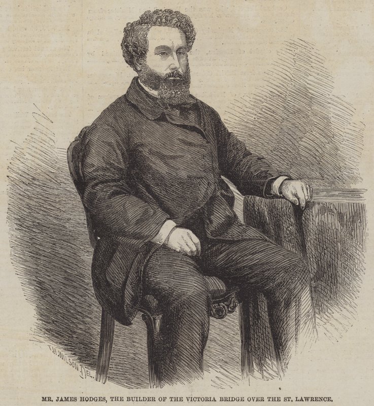 Mr James Hodges, byggherren av Victoria Bridge over St Lawrence av Thomas Harrington Wilson