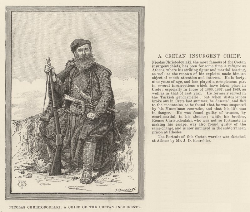Nicolas Christodoulaki, en sjef for de kretiske opprørerne av Thomas Harrington Wilson