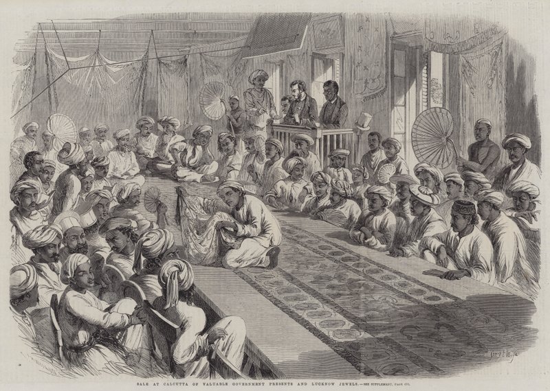 Salg på Calcutta av verdifulle regjeringsgaver og Lucknow-juveler av Thomas Harrington Wilson
