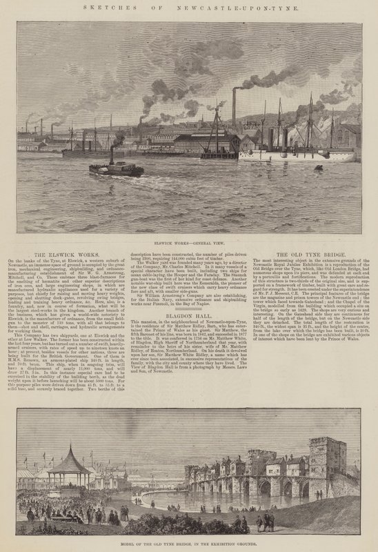 Skisser av Newcastle-upon-Tyne av Thomas Harrington Wilson