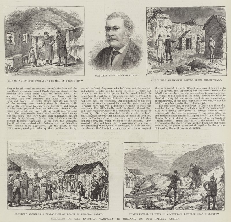Skisser av utkastelseskampanjen i Irland av Thomas Harrington Wilson