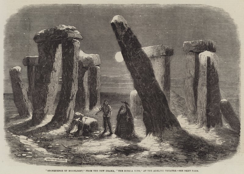 Stonehenge by Moonlight, fra New Drama, The Borgia Ring, på Adelphi Theatre av Thomas Harrington Wilson