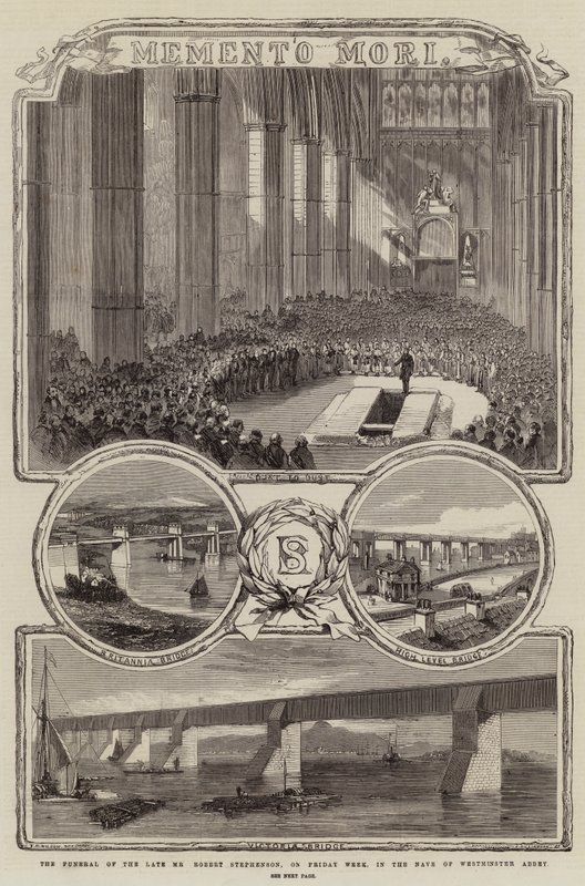 Begravelsen til avdøde Robert Stephenson, fredag uke, i Nave of Westminster Abbey av Thomas Harrington Wilson