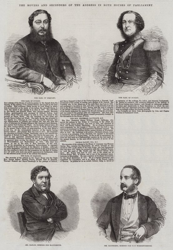 Foredragsholderne og sekondantene av talen i begge parlamentets hus av Thomas Harrington Wilson