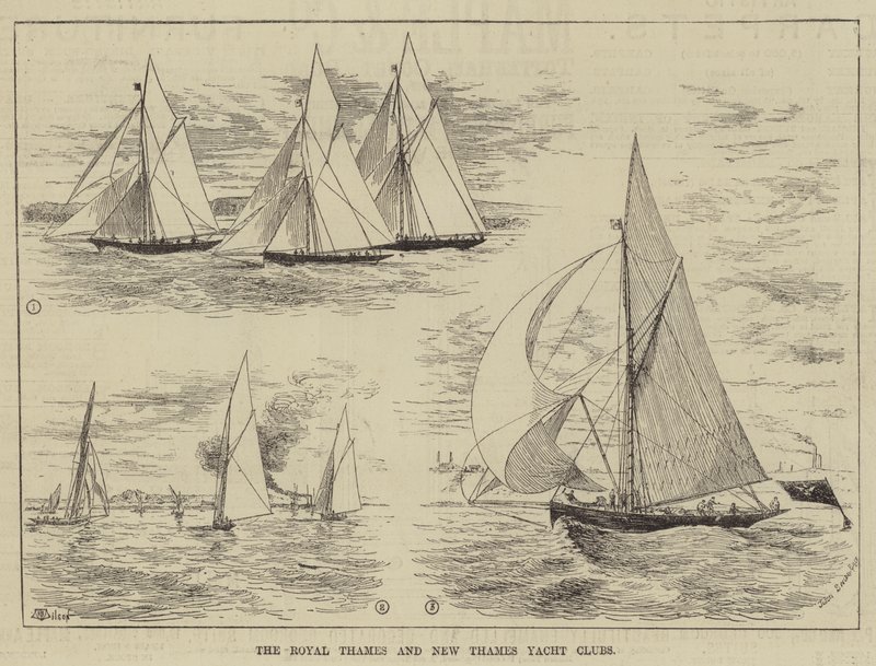 Royal Thames og New Thames Yacht Clubs av Thomas Harrington Wilson