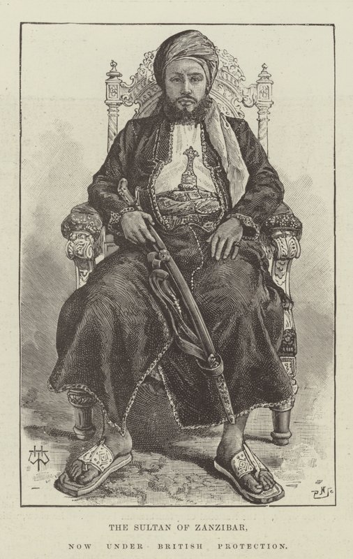 Sultanen av Zanzibar, nå under britisk beskyttelse av Thomas Harrington Wilson