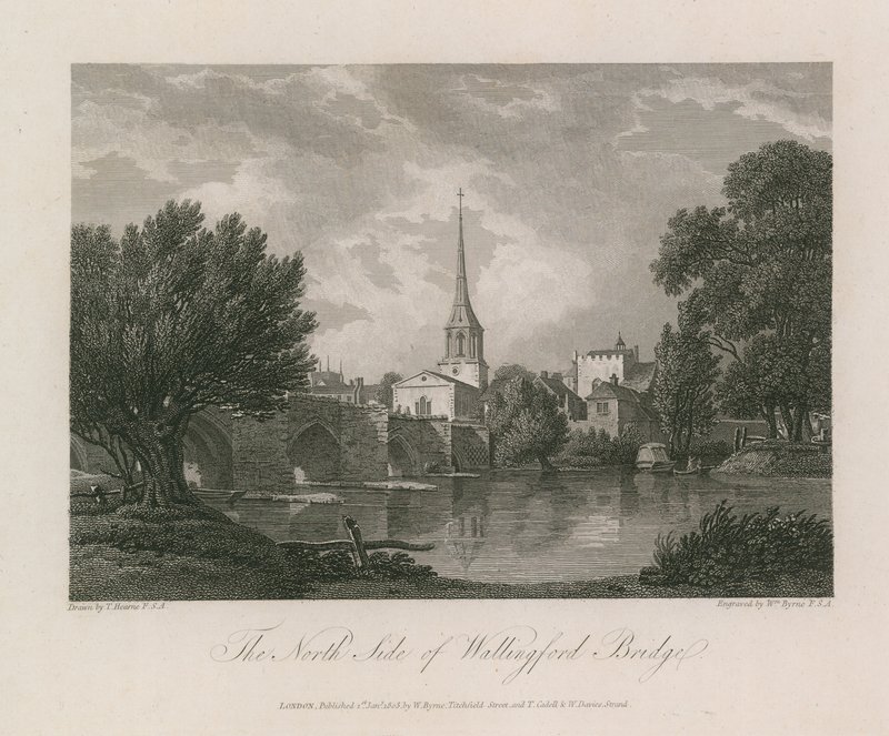 Nordsiden av Wallingford Bridge av Thomas Hearne