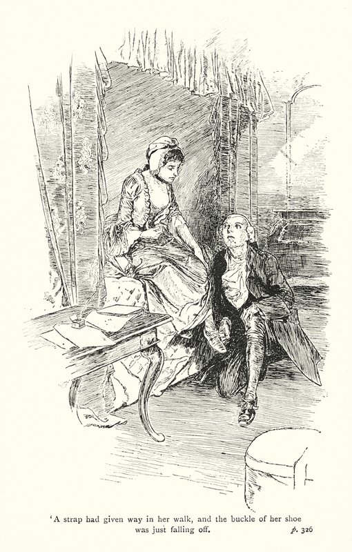 Illustrasjon til En sentimental reise av Laurence Sterne (lito) av Thomas Heath Robinson