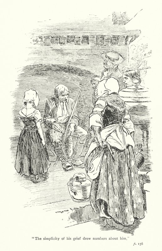 Illustrasjon til En sentimental reise av Laurence Sterne (lito) av Thomas Heath Robinson