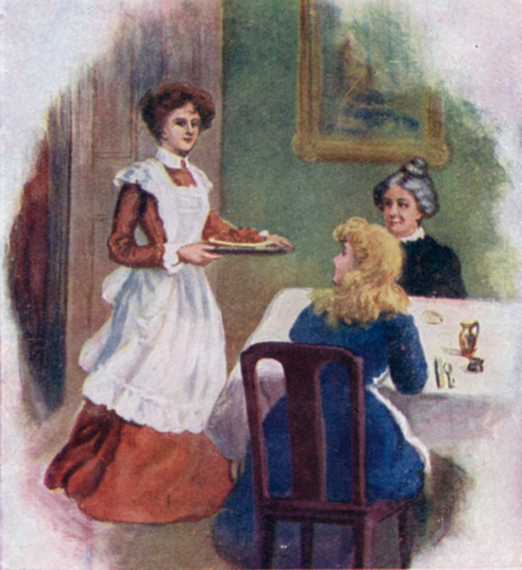 Illustrasjon til Gode koner av Louisa M. Alcott (fargelitografi) av Thomas Heath Robinson