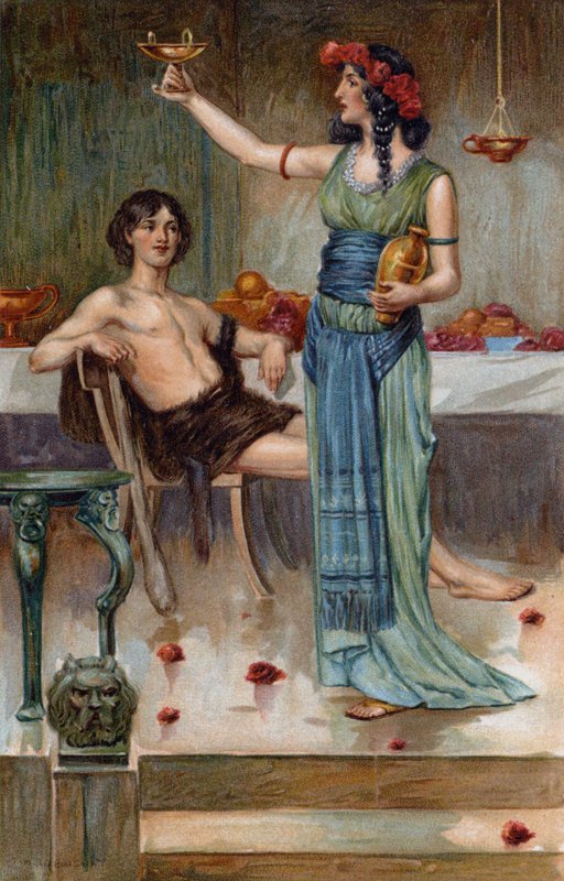 Theseus så opp i hennes lyse ansikt (chromolitho) av Thomas Heath Robinson