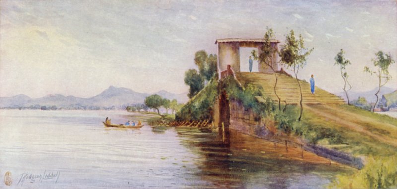 Hangchow, en bro på Causeway, West Lake av Thomas Hodgson Liddell
