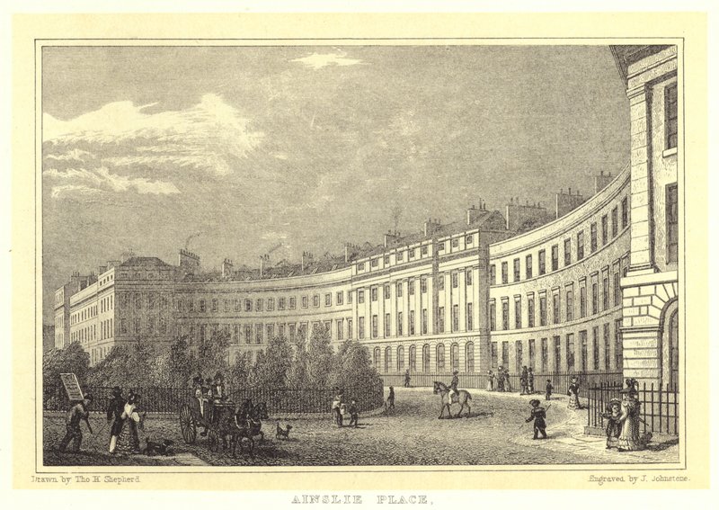 Ainslie Place (gravering) av Thomas Hosmer (after) Shepherd