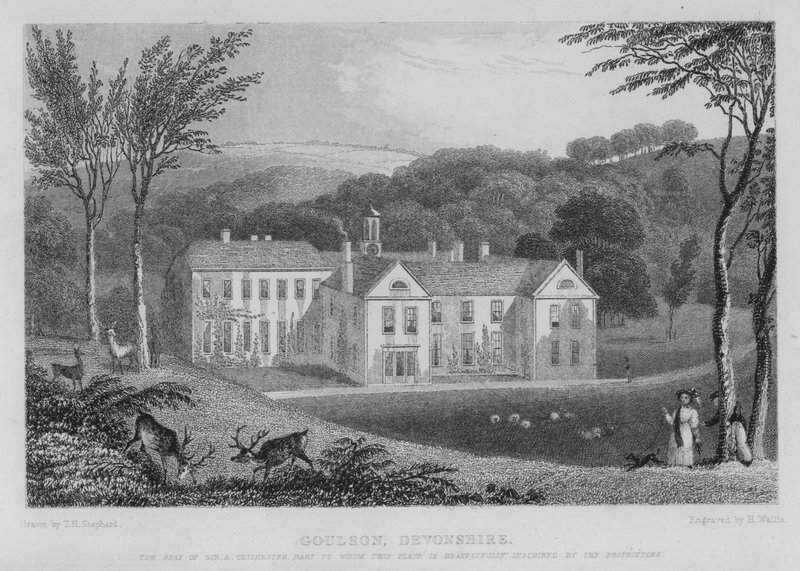 Goulson, Devonshire (gravering) av Thomas Hosmer (after) Shepherd