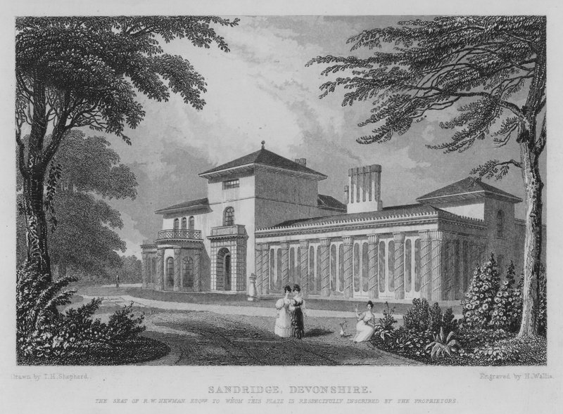Sandridge, Devonshire (gravering) av Thomas Hosmer (after) Shepherd