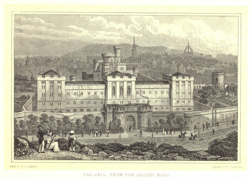 The Jail, fra Calton Hill (gravering) av Thomas Hosmer (after) Shepherd
