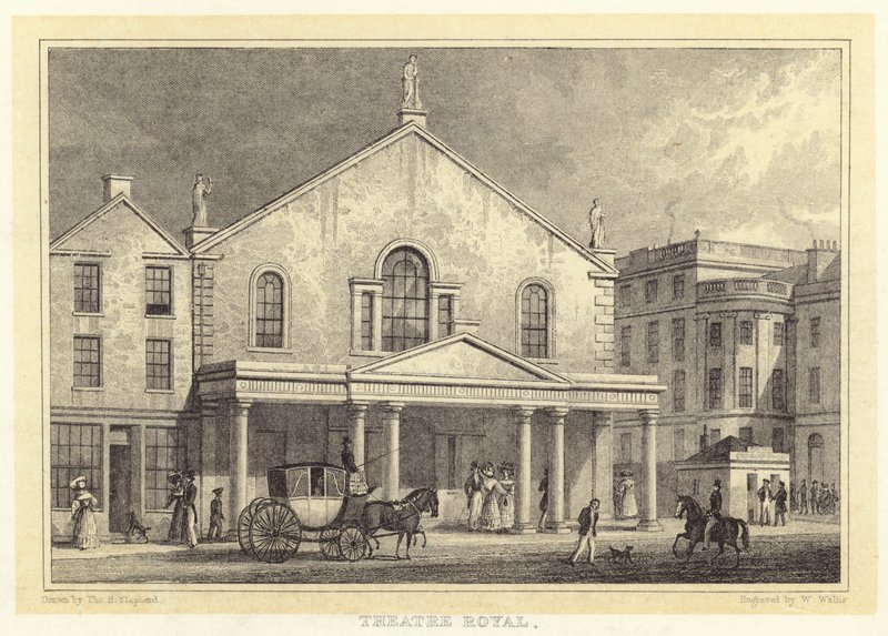 Theatre Royal (gravering) av Thomas Hosmer (after) Shepherd