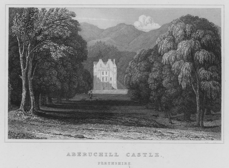 Aberuchill Castle, Perthshire (gravering) av Thomas Hosmer Shepherd