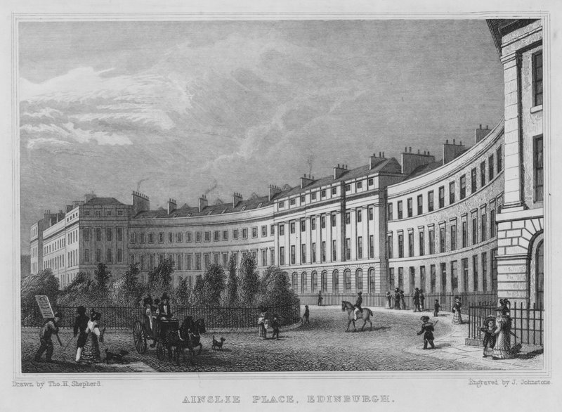 Ainslie Place, Edinburgh (gravering) av Thomas Hosmer Shepherd