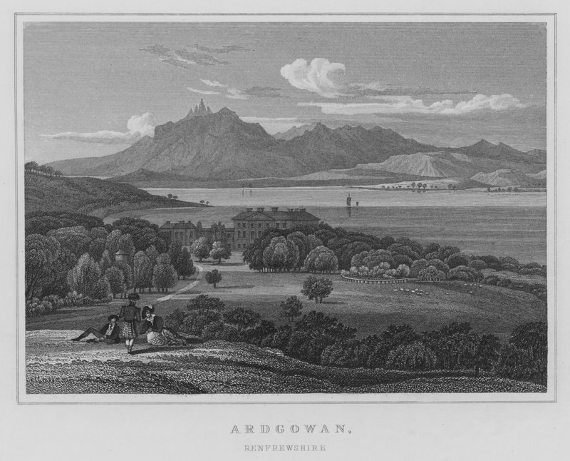 Ardgowan, Renfrewshire (gravering) av Thomas Hosmer Shepherd