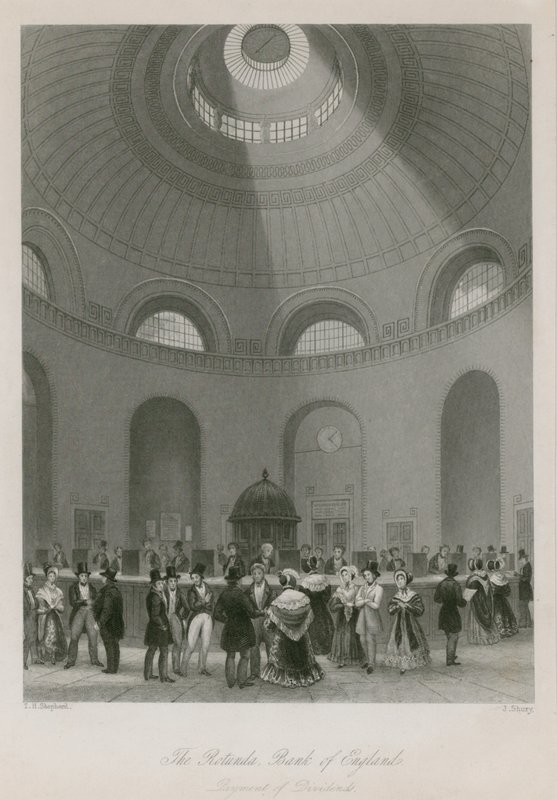 Bank of England, Sir John Soane's Rotunda av Thomas Hosmer Shepherd