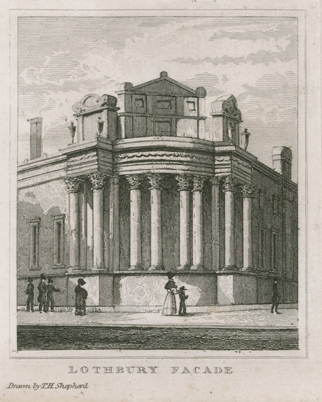 Bank of England, Sir John Soanes fronter av Thomas Hosmer Shepherd